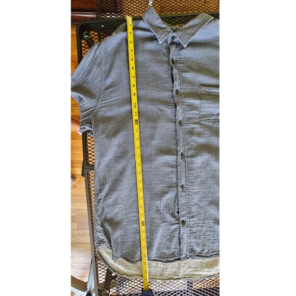 Vince Long Sleeve Blue Button Down Shirt Heather Coastal 100% Cotton Retail $228 - Picture 11 of 13